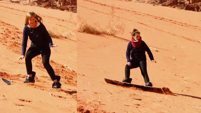 Wadi Rum sandboarding